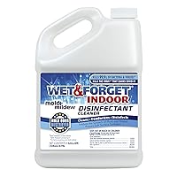 Wet & Forget Indoor Mold and Mildew All-Purpose Cleaner Deodorizes, Disinfects, Kills 99.9% of Bacteria and Viruses, Refill, 128 Fl. Oz.