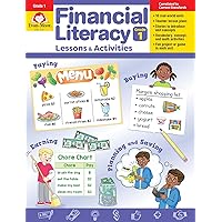 Evan-Moor Financial Literacy Lessons and Activities, Grade 1, Homeschool and Classroom Resource Workbook, Learn about Money, Earning, Paying, Buying, ... (Financial Literacy Lessons & Activities)