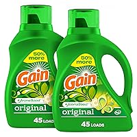 Laundry Detergent Liquid Soap Plus Aroma Boost, Original Scent, He Compatible, 90 Loads Total, 65 Fl Oz (Pack Of 2)