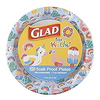 Glad for Kids Pool Party 8.5” Paper Snack Plates | Pool Party Kids Paper Plates | Small Pool Party Paper Plates for Everyday Use, 8.5 In. Paper Plates 20 Ct