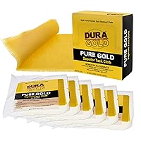 Dura-Gold - Pure Gold Superior Tack Cloths - Tack Rags (Box of 6) - Woodworking and Painters Professional Grade - Removes Dust, Sanding Particles, Cleans Surfaces - Wax and Silicone Free, Anti-Static