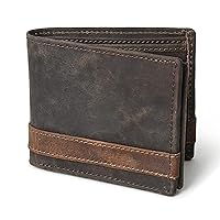 Hunter Leather Wallet for Men Brown | Genuine Leather Wallet with RFID Protection