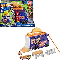 Skate Taco Truck Play Case, Portable Fingerboard Skate Set with 1 Exclusive Board, 1 Pair of Removable Skate Shoes & Storage