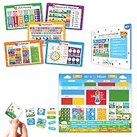 My First Daily Magnetic Calendar for Kids & 5 Kids Placemats