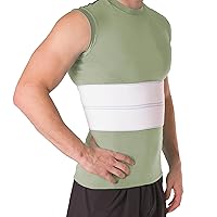 Broken Rib Brace for Cracked Ribs - Men's Rib Cage Support Belt for Bruised, Fractured or Dislocated Ribs Protection, Compression Wrap and Chest Support (Universal Male)