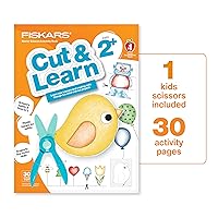 Fiskars Cut & Learn Kids Activity Book with Starter Scissors - Gifts for Kids - Ages 2+