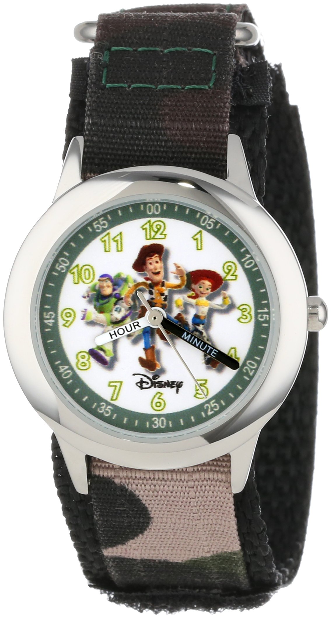 Disney Toy Story Kids' Stainless Steel Time Teacher Analog Quartz Nylon Watch