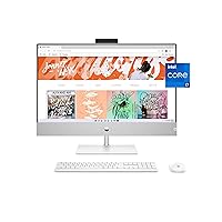 HP Pavilion All-in-One PC, 12th Gen Intel Core i7-12700T, 16 GB RAM, 256 GB SSD, Full HD IPS Touchscreen, Windows 11 Home, 4K Graphics, Wireless Mouse & Keyboard, 5 MP Pop-Up Camera (27-CA1180, 2022)