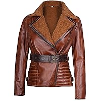 Blingsoul Womens Leather Jacket - Real Leather Winter Jackets for Women