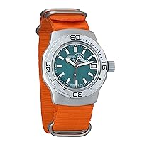 Vostok Amphibian Automatic Mens Wristwatch Self-Winding Military Diver Amphibia Case Wrist Watch 160059