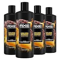 AXE Fine Fragrance Collection Body Wash For Men Golden Mango 4 Count 12h Refreshing Scent Shower Gel Infused with Mango, Mandarin, and Vetiver Essentials Fine Fragrance Collection 18 oz