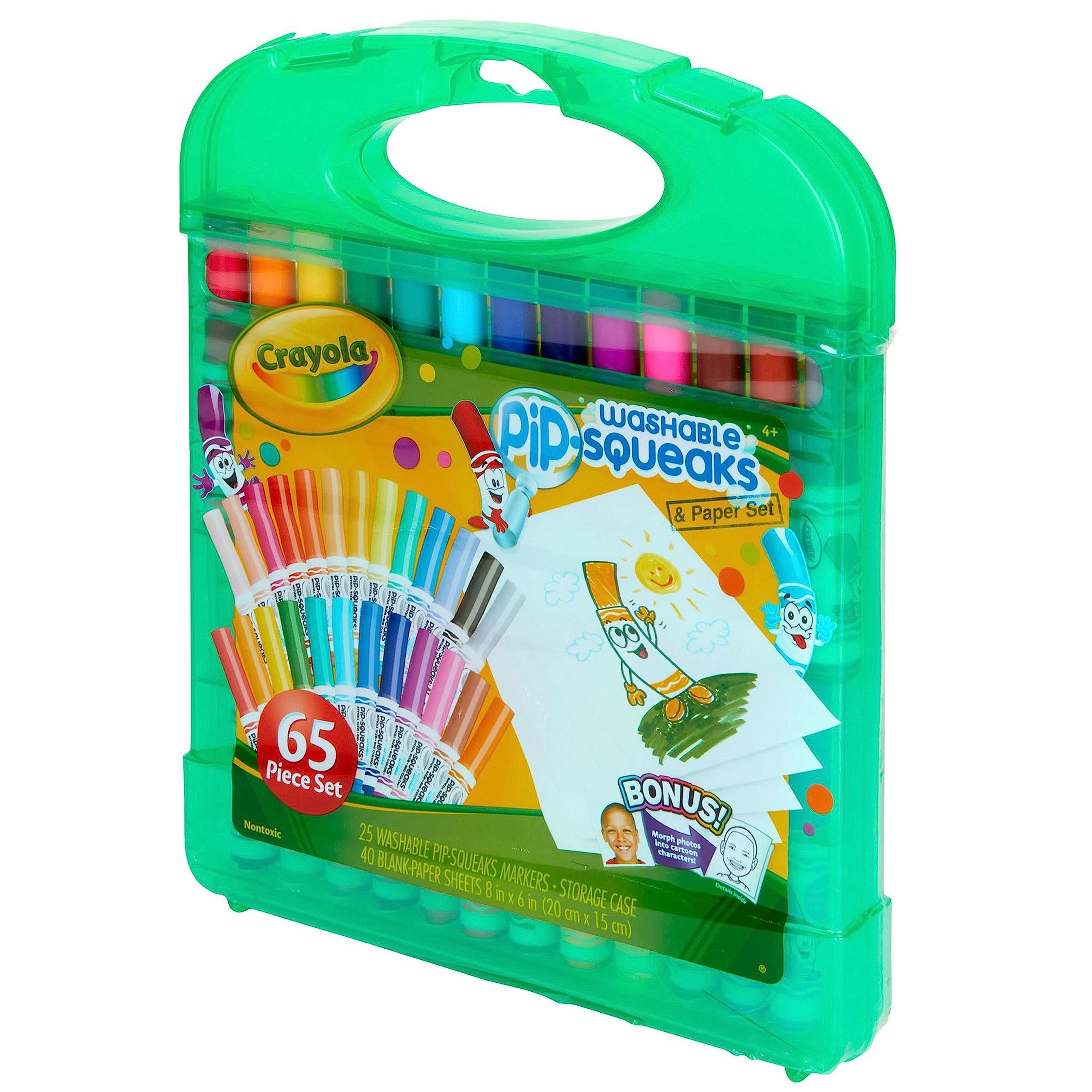 Crayola Pip Squeaks Marker Set (65ct), Washable Markers for Kids, Kids Art Supplies for Classrooms, Mini Markers for School, Ages 4+