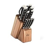 All-Clad Forged Steel Knife Set and Acacia Wood Block 12 Piece, Kitchen Knife Set, Knife Block Set, Kitchen Knives