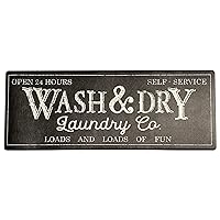 Elrene Home fashions Farmhouse Living Rustic Wash and Dry Laundry Co. Country Anti-Fatigue Comfort Mat, 18