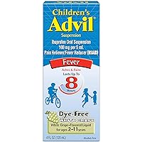 Advil Children's Suspension Sugar Free, Dye Free, Berry 4 oz (Pack of 2)