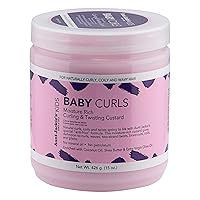 Aunt Jackie's Kids Baby Curls, Moisture Rich Curling and Twisting Custard for Naturally Curly, Coily and Wavy Hair, 15 oz
