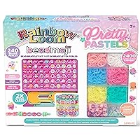 Rainbow Loom® Pretty Pastels, Beadmoji, Bracelet Making Kit for Girls - Includes Speed Loom™ and Dual Hook for Twice The Fun - Create Personalized Bracelets, Ages 7+
