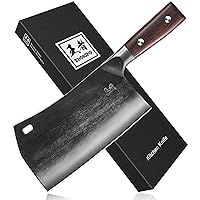 Juvale Stainless Steel Meat Cleaver Knife with Wooden Handle, Heavy Duty  Bone Chopper for Butcher, Slicing Vegetables (8 In)
