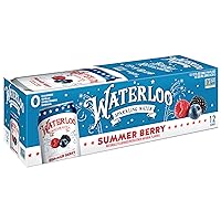 Waterloo Sparkling Water, Summer Berry Naturally Flavored, 12 Fl Oz Cans, Pack of 12 | Zero Calories | Zero Sugar or Artificial Sweeteners | Zero Sodium