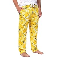 Pokémon Men's Pikachu Allover Character Subtle Tie Dye Adult Sleep Bottoms Pajama Pants