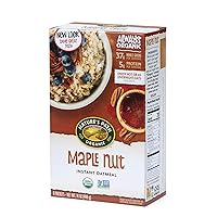 Organic Maple Nut Instant Oatmeal, Non-GMO, 37g Whole Grains, 5g Plant Based Protein, 14 Ounce (Pack of 6)