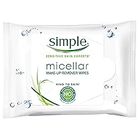 Kind to Skin Cleansing Wipes Micellar 4 Count Gentle and Effective Makeup Remover Free From Color and Dye, Artificial Perfume and Harsh Chemicals 25 Wipes