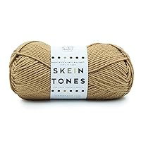 Lion Brand Yarn Basic Stitch (“Skein Tones”) Anti-Pilling Knitting Yarn, Yarn for Crocheting, 1-Pack, Hazelnut