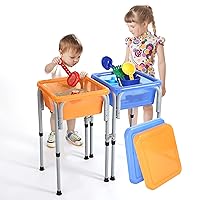 Special Supplies Sensory Activity Table for Kids and Toddlers with 2 Plastic Buckets, Easy Build Frame, and 7 Beach Toys for Interactive, Hands-On Learning Water, Sand, and STEM Play