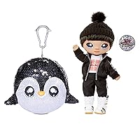 Na! Na! Na! Surprise 2-in-1 Boy Fashion Doll and Sparkly Sequined Purse Sparkle Series – Andre Avalanche, 7.5