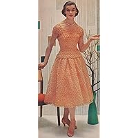 Vintage Crochet PATTERN to make-Lace Formal Evening Dress.