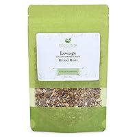 Pure and Natural Lovage Dried Root 50g (1.76oz) in Resealable Moisture Proof Pouch - Herbal Tea, No Additives, No Preservatives