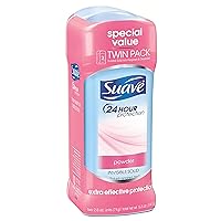 Suave 24 Hour Protection Invisible Solid Deodorant for Women, Powder - 2.6 oz - 4 pk