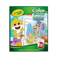 Crayola Baby Shark Coloring Pages and Stickers, Gift for Kids, Ages 3, 4, 5, 6 Color & Sticker