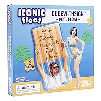 Giant Dude with Sign Float by Iconic Floats – Two-Sided Pool Float with Hilarious Messages – What Do You Meme?