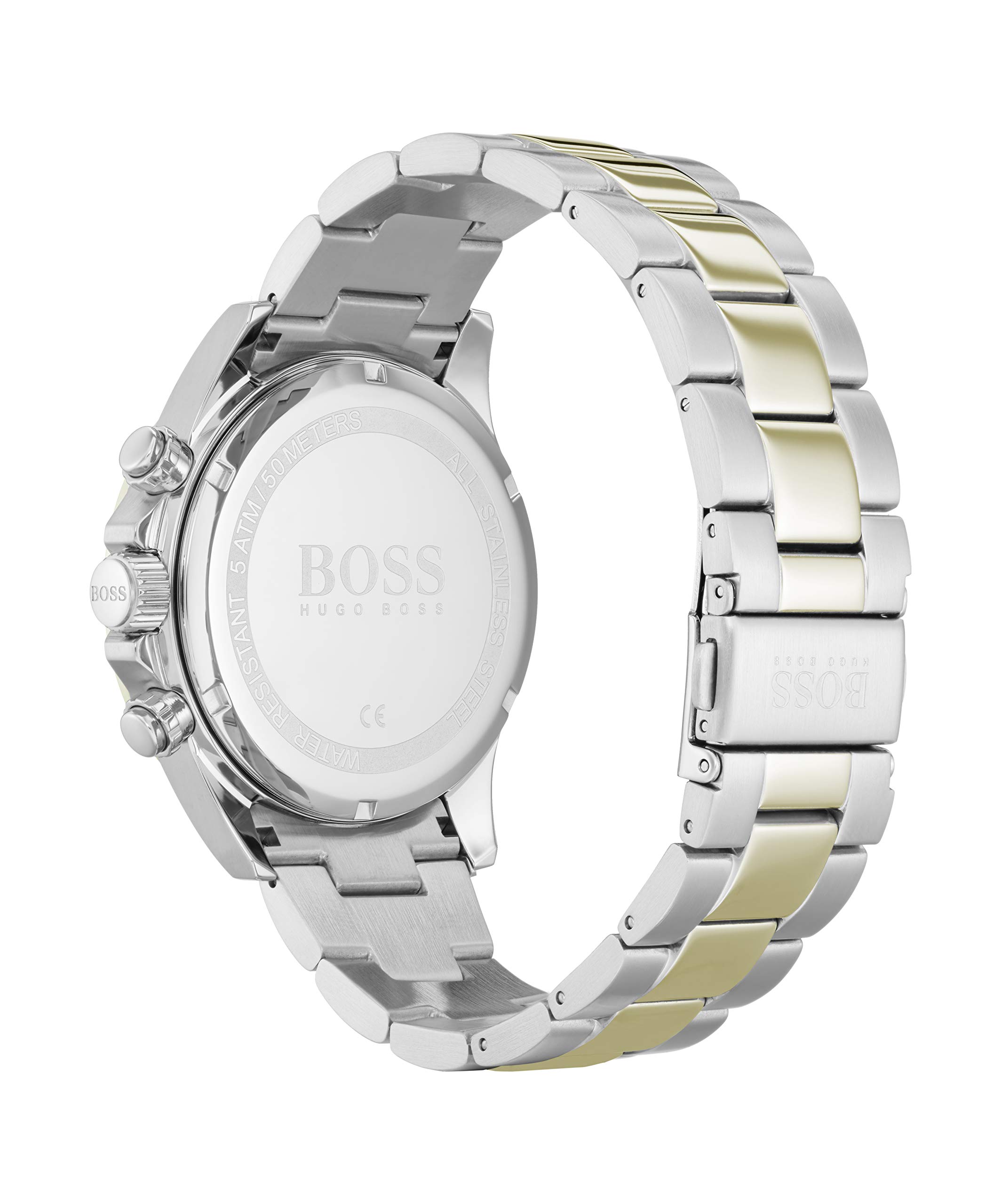 BOSS Men's Quartz Watch with Stainless Steel Strap, Two Tone, 22 (Model: 1513767)