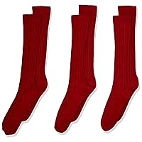 Jefferies Socks Girls 7-16 School Uniform Acrylic Cable Knee High 3 Pair Pack
