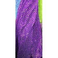 Purple Small Dot Confetti Sequin Fabric 45 inches wide sold by the yard