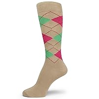 Elite Quality Colorful Soft Cotton Men's Groomsmen Wedding Argyle Dress Socks