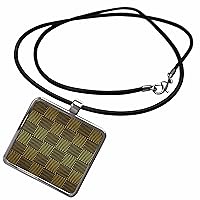 Modern image Of Gold and Black Diamond Geometric Pattern - Necklace With Pendant (ncl_355594)