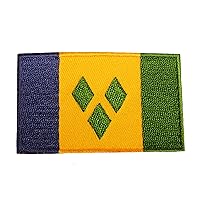 St Vincent & The Grenadines Country Flag Small Iron on Patch Crest Badge 1.5 X 2.5 Inches New