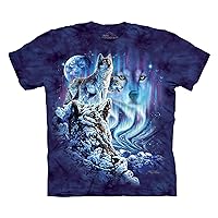 The Mountain Find 10 Wolves Adult T-Shirt, Blue and Purple, Medium