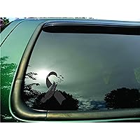 Ribbon Flying Birds Grey Brain Cancer - Die Cut Vinyl Window Decal/sticker for Car or Truck 5.5