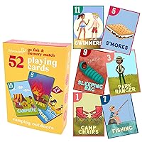 by Little Likes Kids - Camping Outdoors Go Fish! Card Game - Classic Family Game for Kids Toddlers Preschool - Diverse, Multicultural Matching Pairs Game