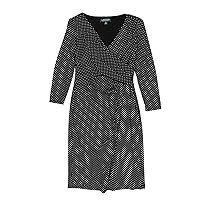 Ralph Lauren Womens Polka Dot Jersey Dress, Black, 2P