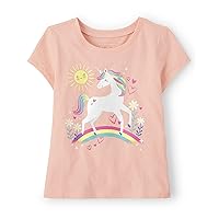 baby girls Unicorn Graphic Short Sleeve T Shirt