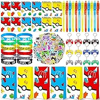 Video Game Party Favors for Kids Gamer Party Favor - Ink Mini Notebook,Keychains,Party Bags, Stickers etc Gaming Party Supplies Game On Birthday Party Stuffers - All 110 Pcs