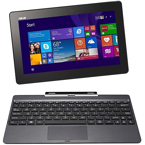 Asus Transformer Book T100TA-C2-EDU 10.1-Inch 64GB Touchscreen Laptop with Keyboard | Windows 8.1 Pro Eligible to Upgrade to Win10