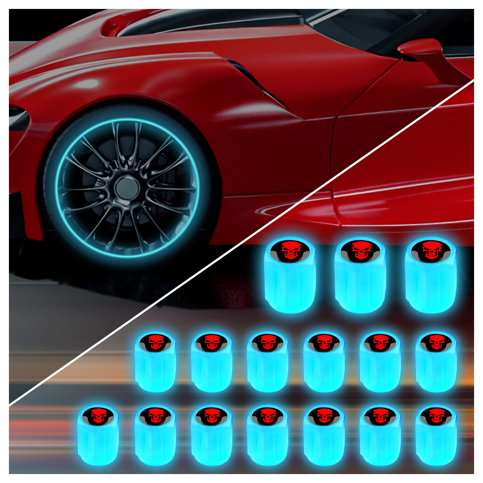 Mua 16PCS Fluorescent Tire Valve Stem Caps,Luminous Auto Wheel Air ...