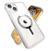 Clear iPhone 15 Plus Case - Slim, Built for MagSafe, Drop Protection Grip - for iPhone 15 Plus & iPhone 14 Plus - Scratch Resistant, Anti-Yellowing, 6.7 Inch Phone Case - GemShell Grip Clear