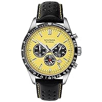Sekonda Men's Chronograph Watch, with Various Colour dials in Either a Leather Strap or Stainless Steel Bracelet
